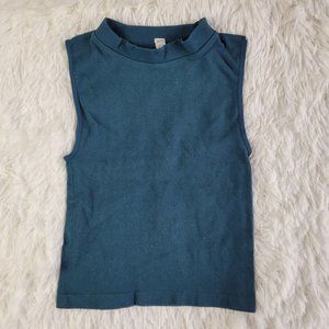 Prime Cut Womens Top Size OS Green Blue Sleeveless Cropped XS